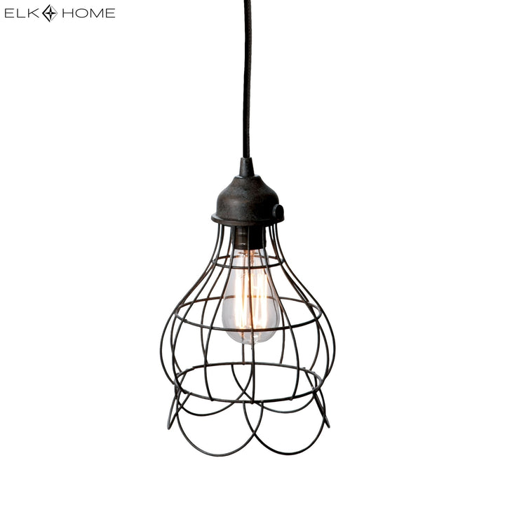 Wire 6 Wide 1-Light Mini Pendant - Oil Rubbed Bronze Image 7