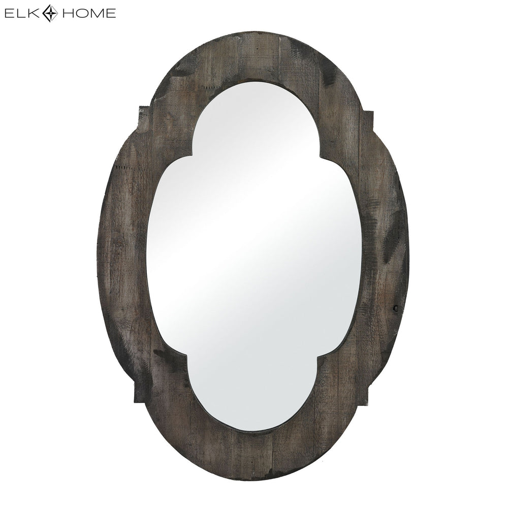 Wood Framed Wall Mirror - Aged Gray Image 2
