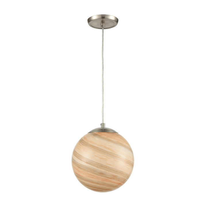 Planetario 10 Wide 1-Light Mini Pendant - Satin Nickel Image 2