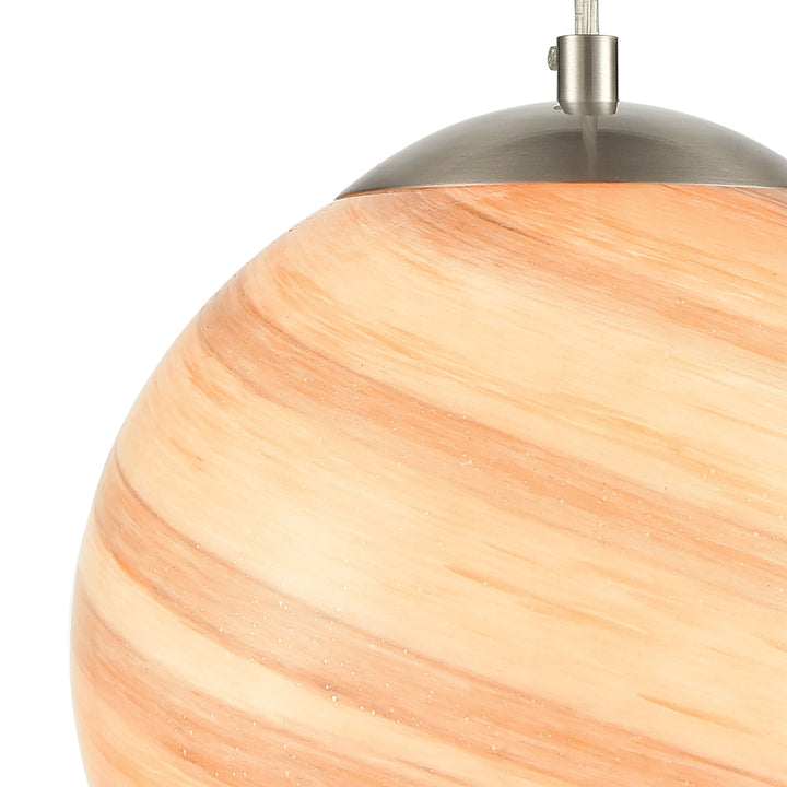 Planetario 10 Wide 1-Light Mini Pendant - Satin Nickel Image 3