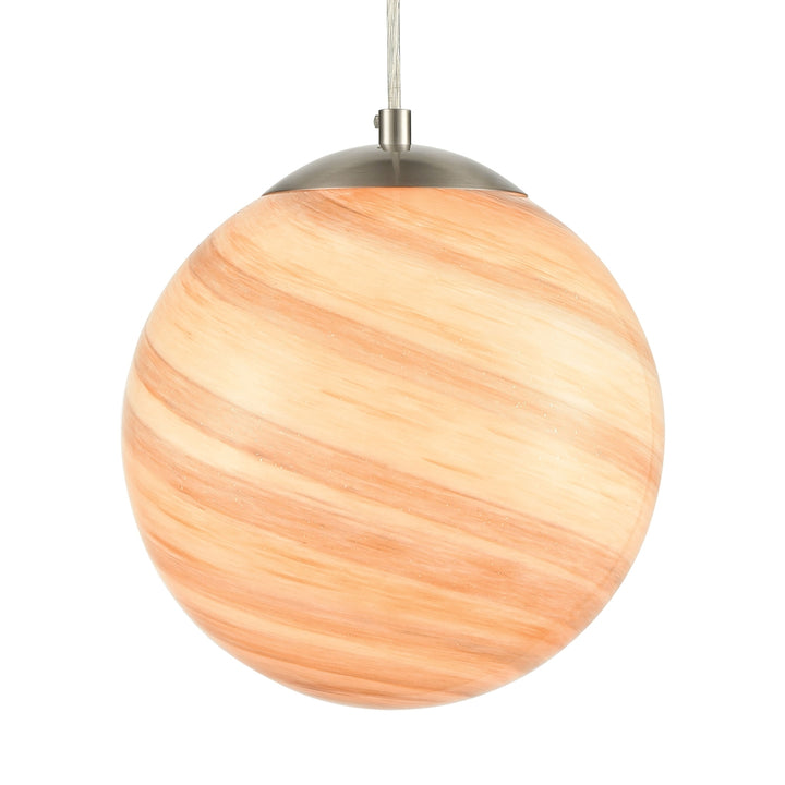 Planetario 10 Wide 1-Light Mini Pendant - Satin Nickel Image 4