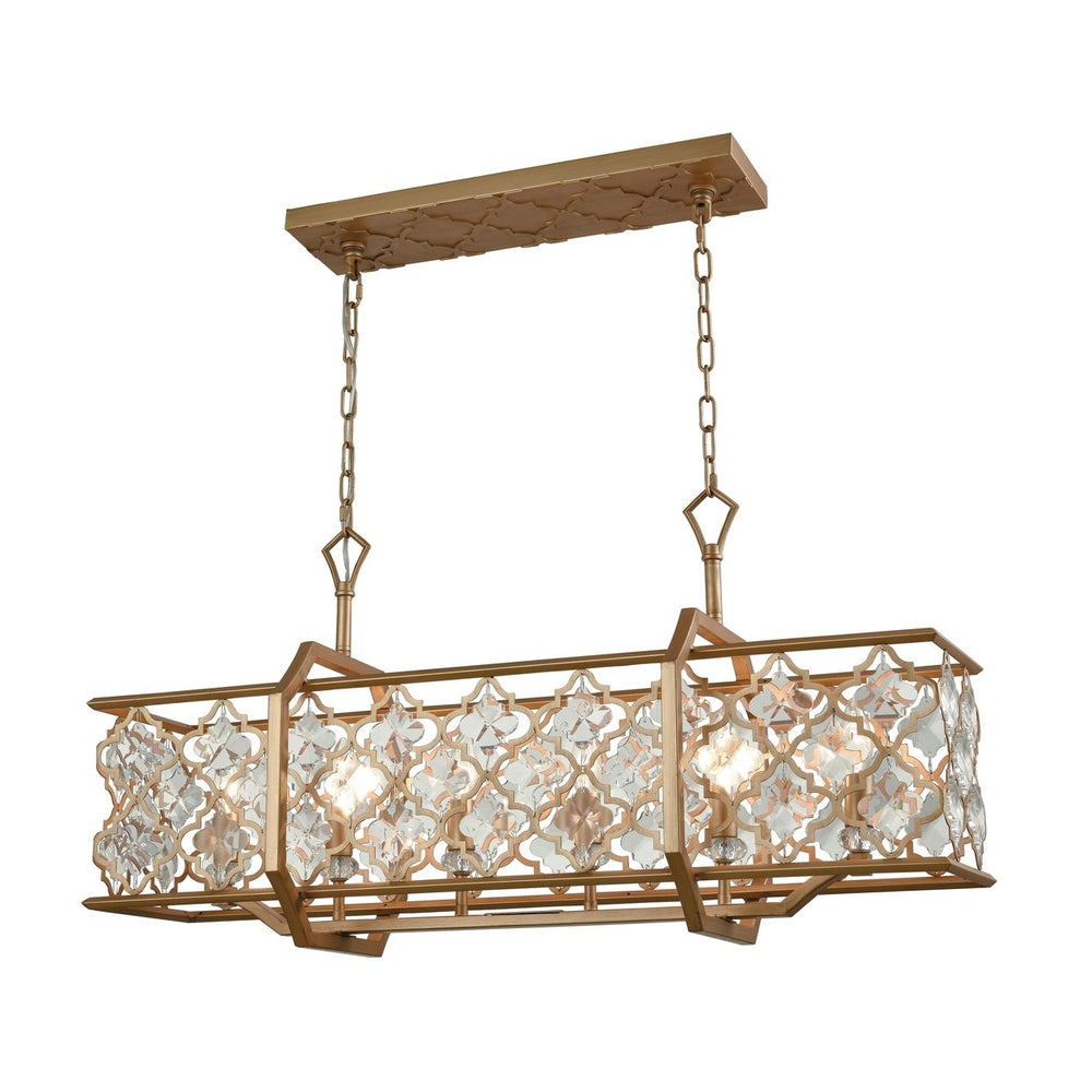 Armand 35 Wide 6-Light Linear Chandelier Image 2