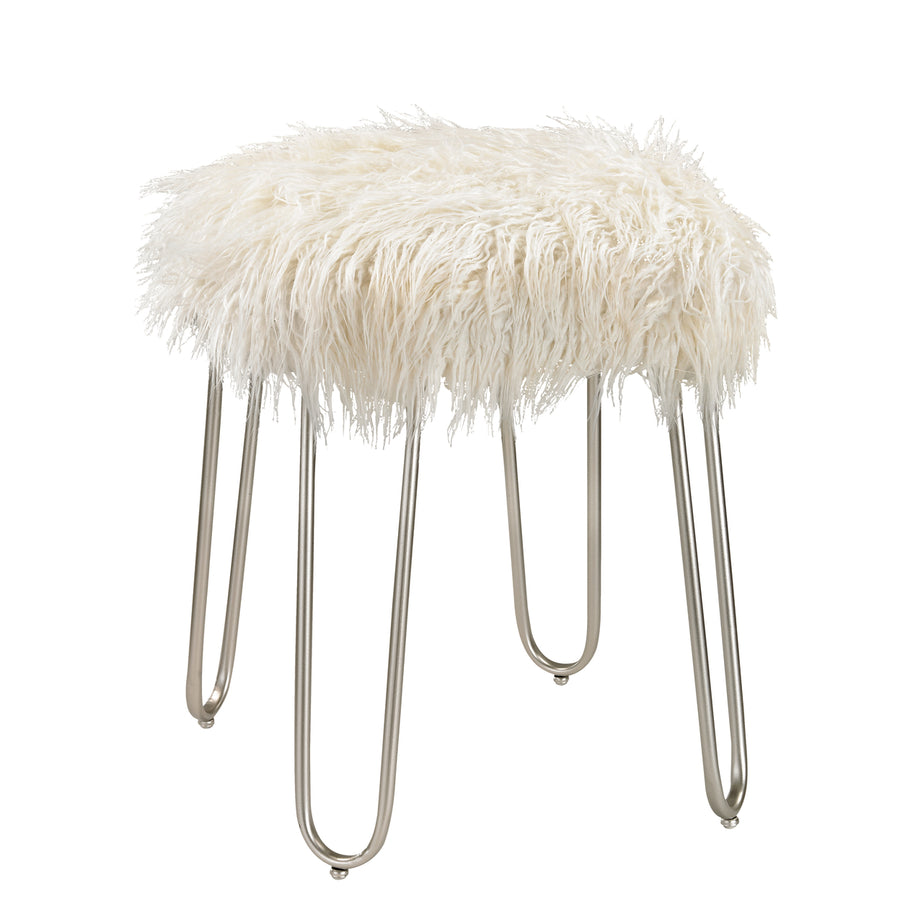 Betty Vanity Stool - White Image 1