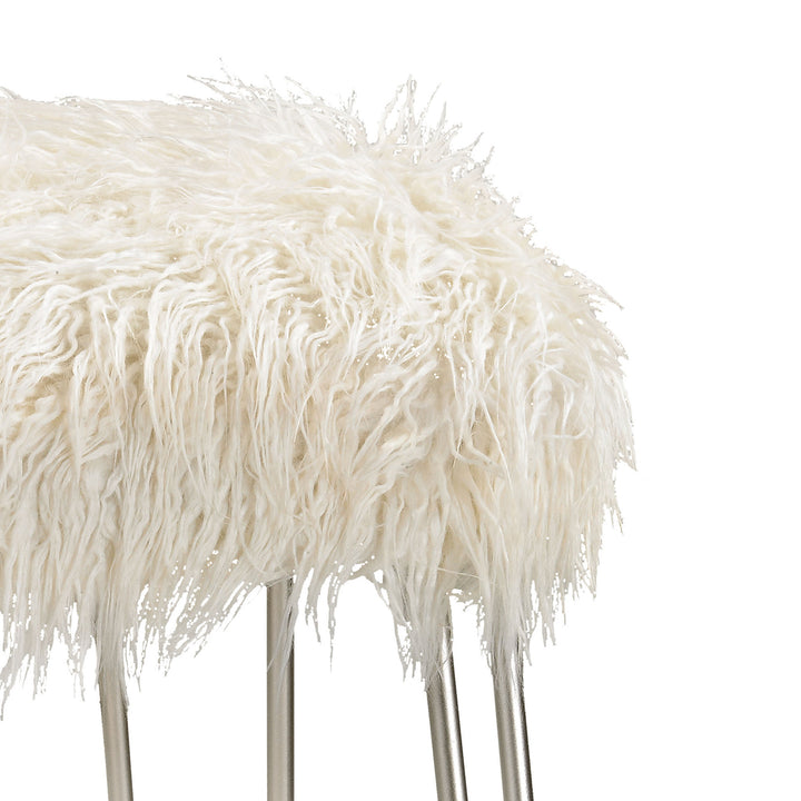 Betty Vanity Stool - White Image 4