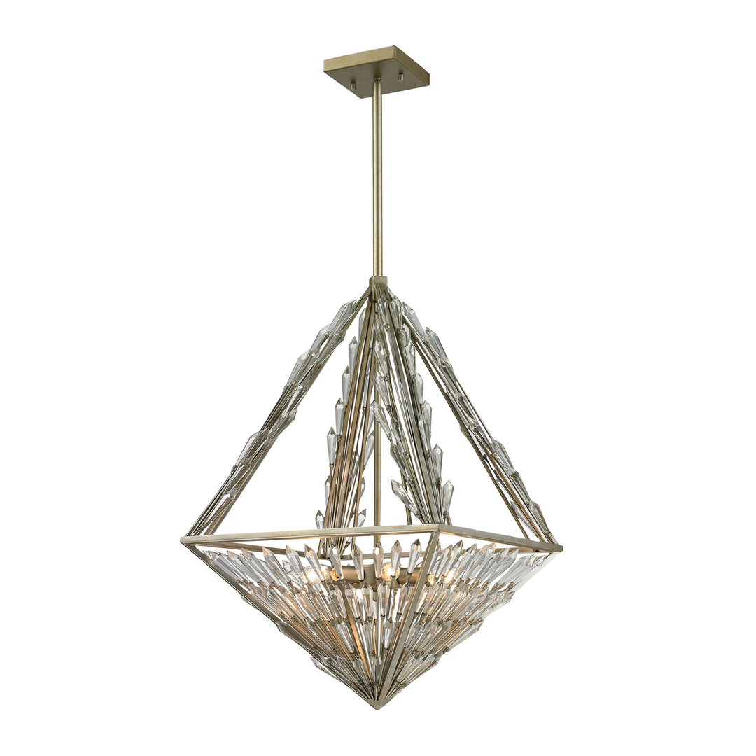 Viva Natura 6-Light Chandelier in Aged Silver Image 1