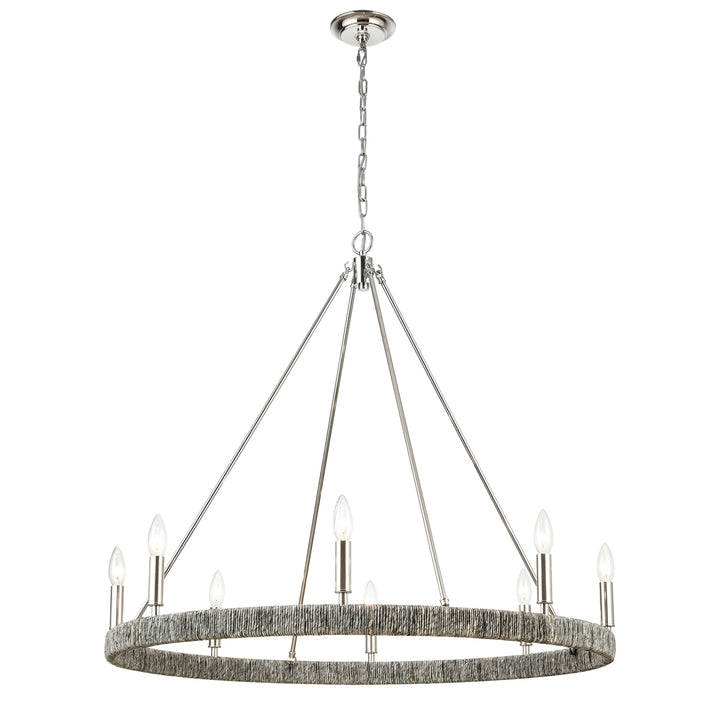 Abaca 36 Wide 8-Light Chandelier Image 1