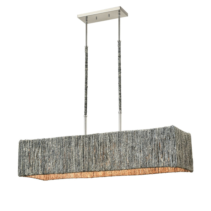 Abaca 40 Wide 5-Light Linear Chandelier Image 1