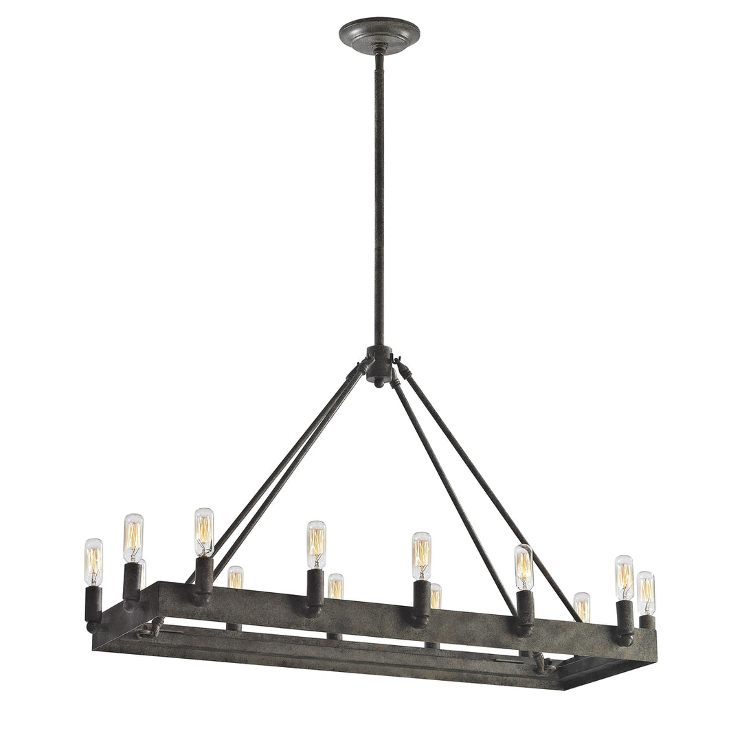 Lewisburg 34 Wide 14-Light Linear Chandelier - Malted Rust Image 1