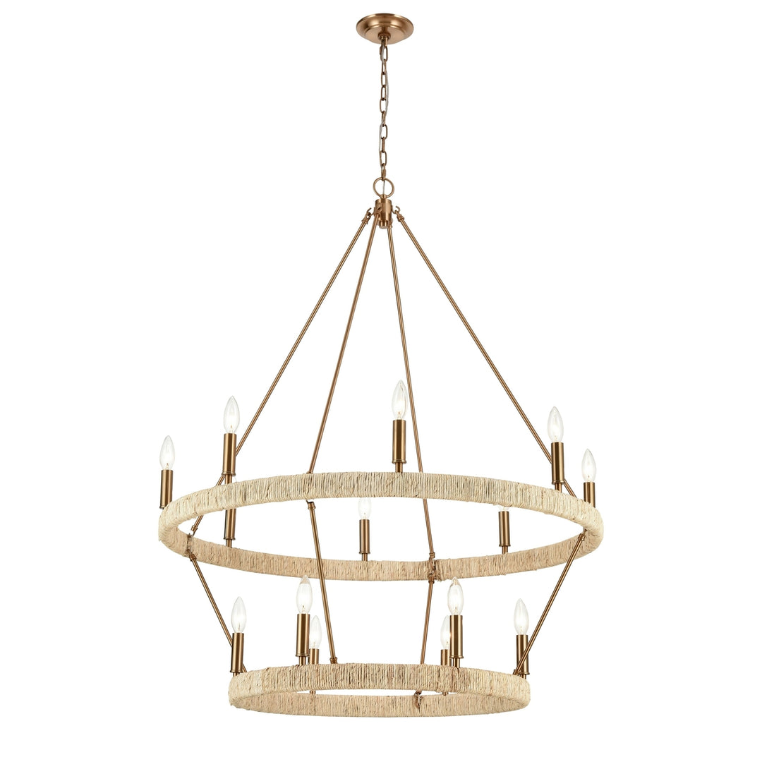 Abaca 36 Wide 14-Light Chandelier Image 1