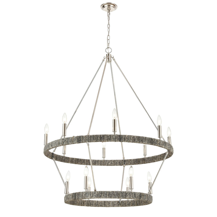 Abaca 36 Wide 14-Light Chandelier Image 1