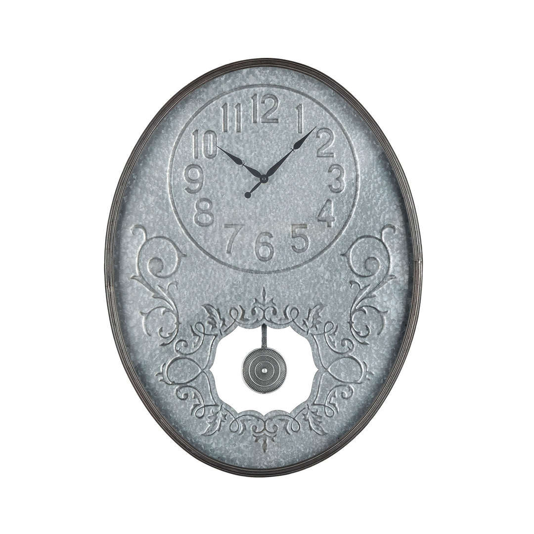 Jane Wall Clock in Galvanized Steel and Bronze Image 1