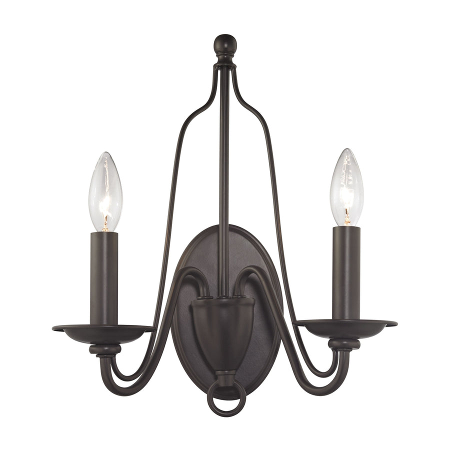 Monroe 15 High 2-Light Sconce - Oil Rubbed Bronze Image 1