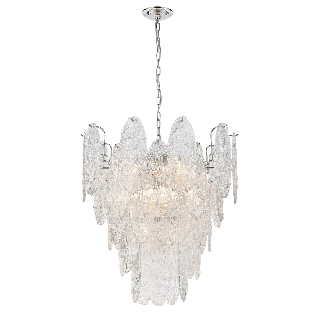 Frozen Cascade 26 Wide 9-Light Chandelier - Polished Chrome Image 1