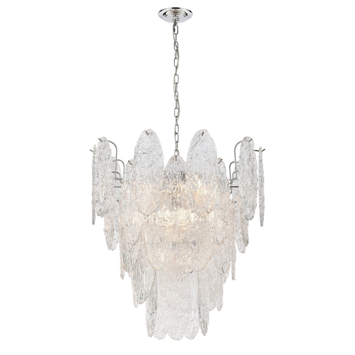 Frozen Cascade 26 Wide 9-Light Chandelier - Polished Chrome Image 1