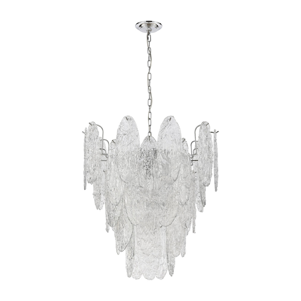 Frozen Cascade 26 Wide 9-Light Chandelier - Polished Chrome Image 2