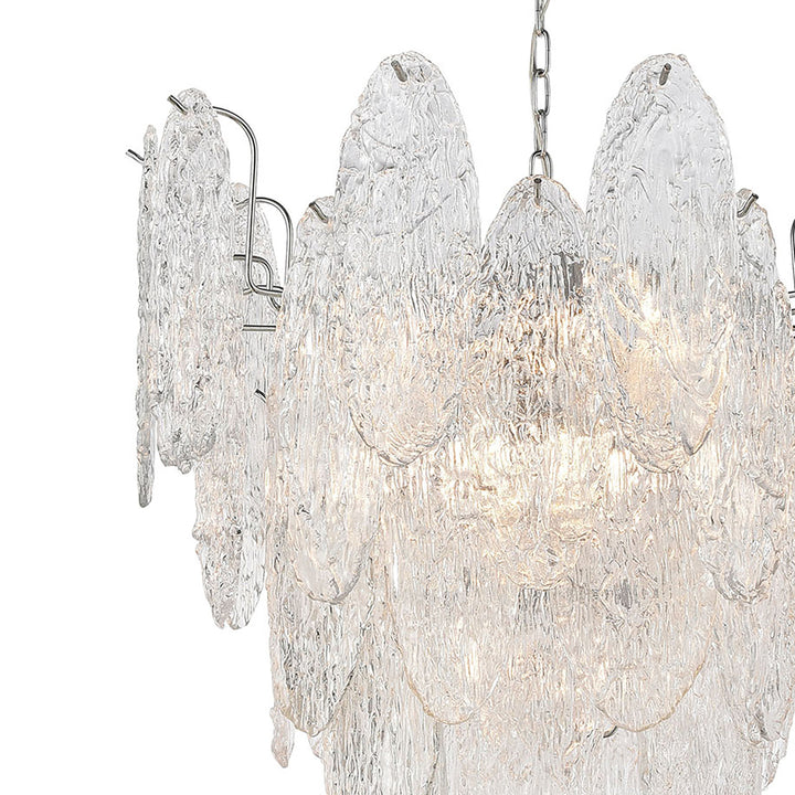 Frozen Cascade 26 Wide 9-Light Chandelier - Polished Chrome Image 3