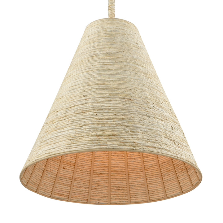 Abaca 17 Wide 1-Light Pendant - Textured White Image 5