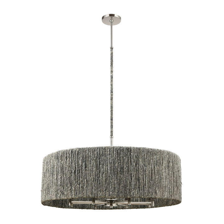 Abaca 33 Wide 8-Light Chandelier - Polished Nickel Image 2