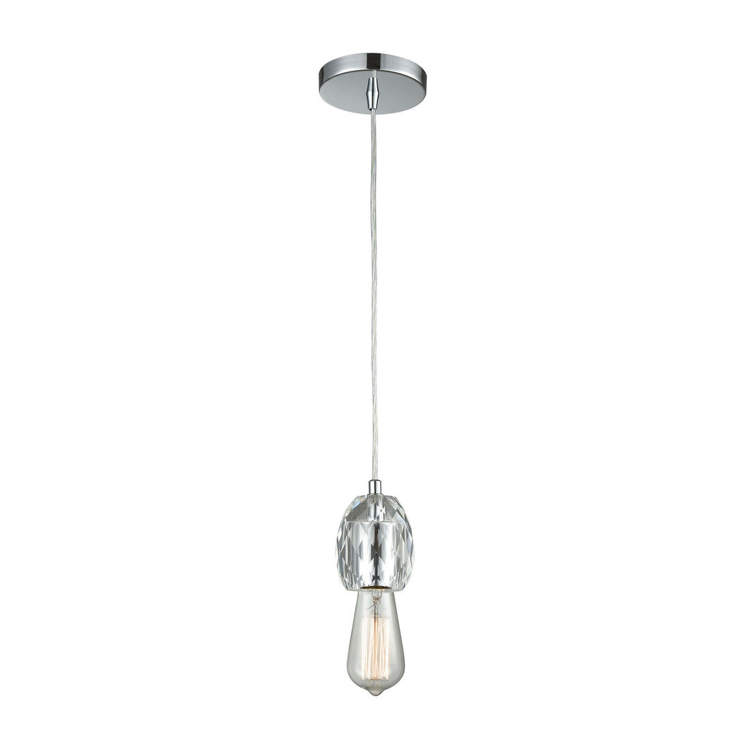 Socketholder 4-Light Linear Pendant Fixture in Polished Chrome Image 1