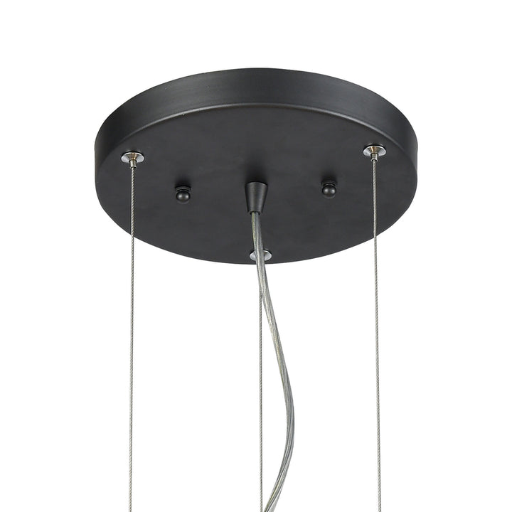 Spanish Alabaster 24 Wide 6-Light Chandelier - Dark Graphite Image 3