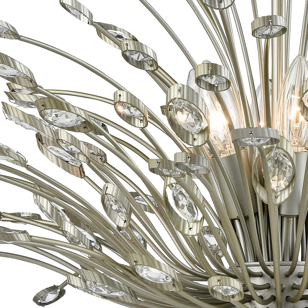 Mullica 28 Wide 6-Light Chandelier - Aged Silver Image 2