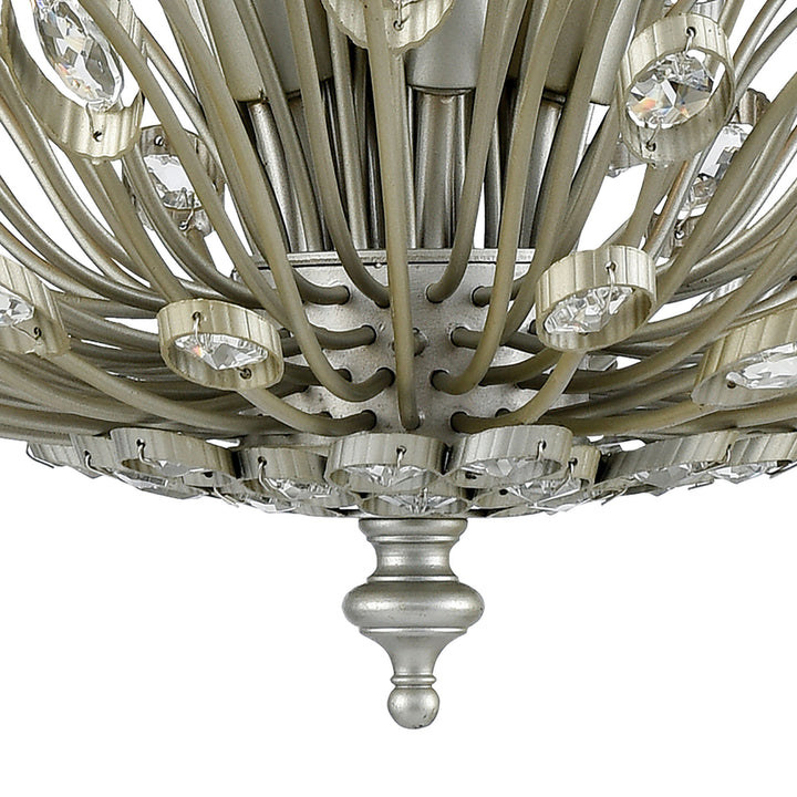 Mullica 28 Wide 6-Light Chandelier - Aged Silver Image 4