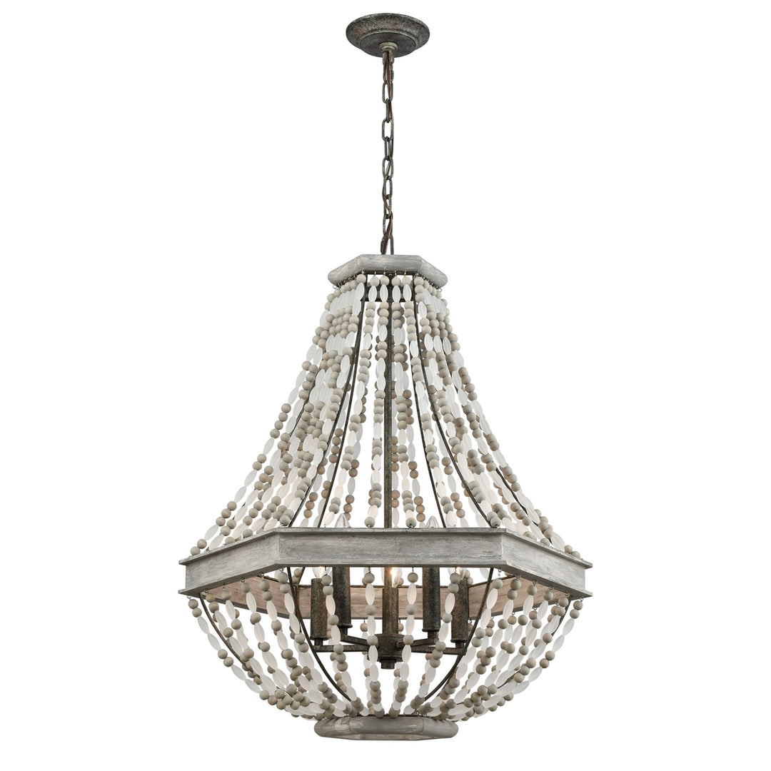 Summerton 24 Wide 5-Light Chandelier - Washed Gray Image 1