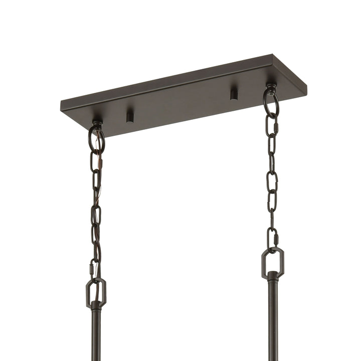 Warehouse Window 42 Wide 5-Light Linear Chandelier - Oil Rubbed Bronze Image 4