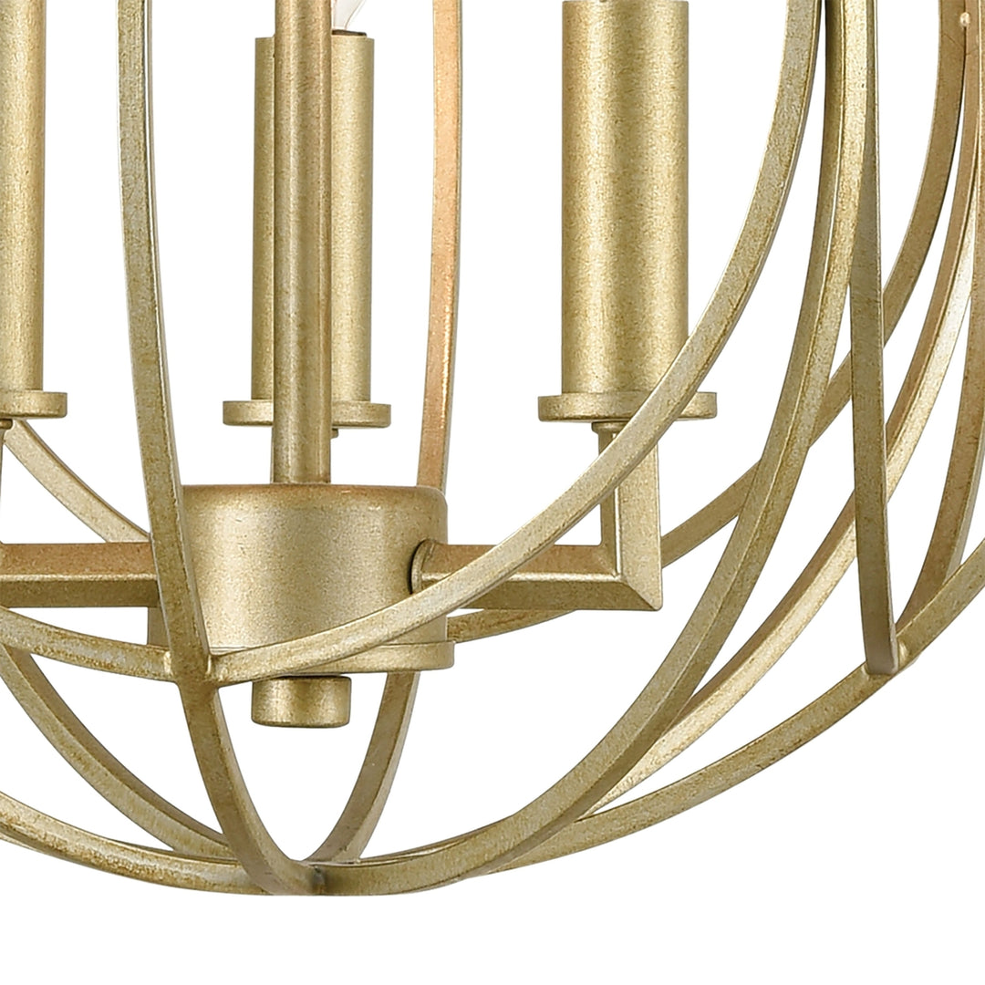 Loughton 14 Wide 3-Light Chandelier - Golden Silver Image 3