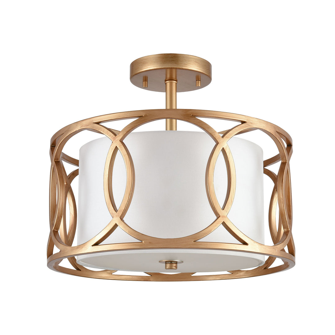 Ringlets 16 Wide 2-Light Semi Flush Mount - Matte Gold Image 2