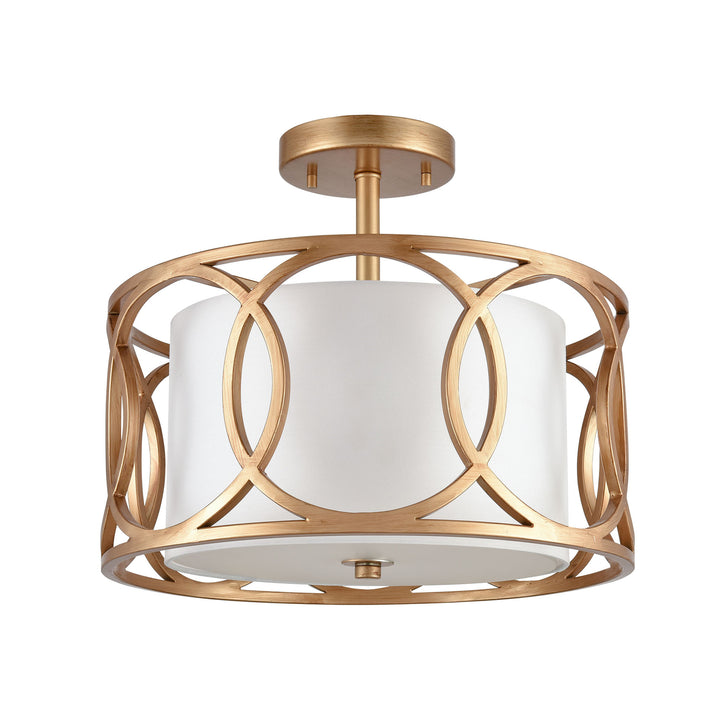 Ringlets 16 Wide 2-Light Semi Flush Mount - Matte Gold Image 2