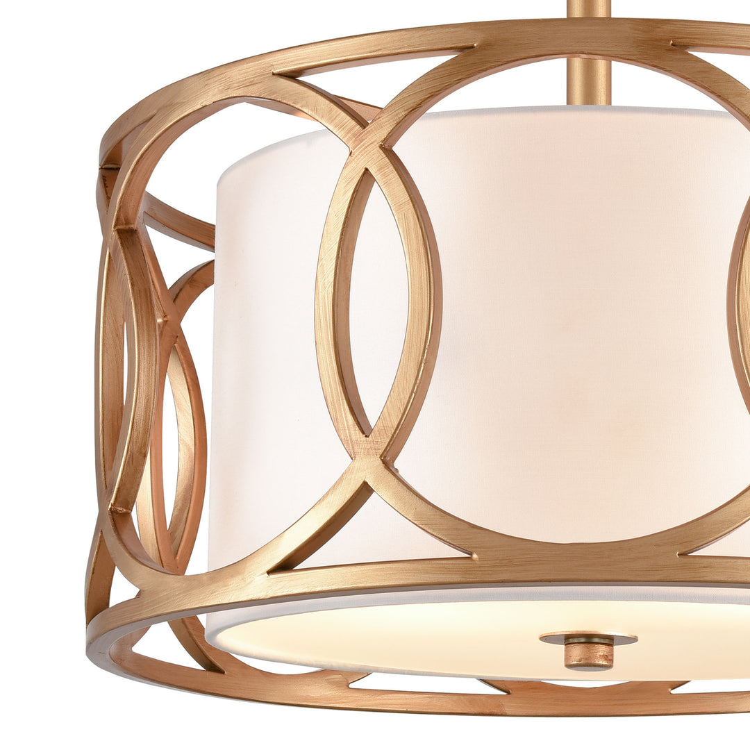 Ringlets 16 Wide 2-Light Semi Flush Mount - Matte Gold Image 4