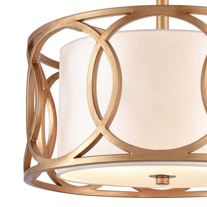 Ringlets 16 Wide 2-Light Semi Flush Mount - Matte Gold Image 4