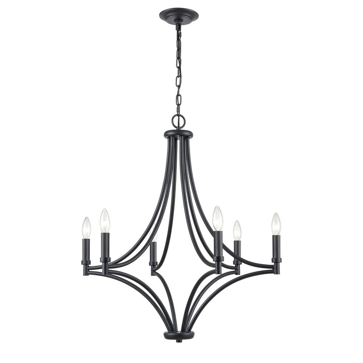 Spanish Villa 26 Wide 6-Light Chandelier - Charcoal Image 1