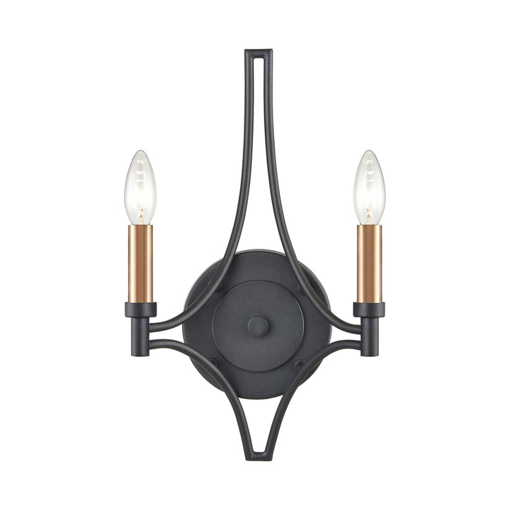 Spanish Villa 16 High 2-Light Sconce - Charcoal Image 3