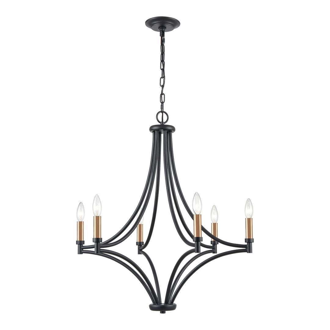 Spanish Villa 26 Wide 6-Light Chandelier - Charcoal Image 3