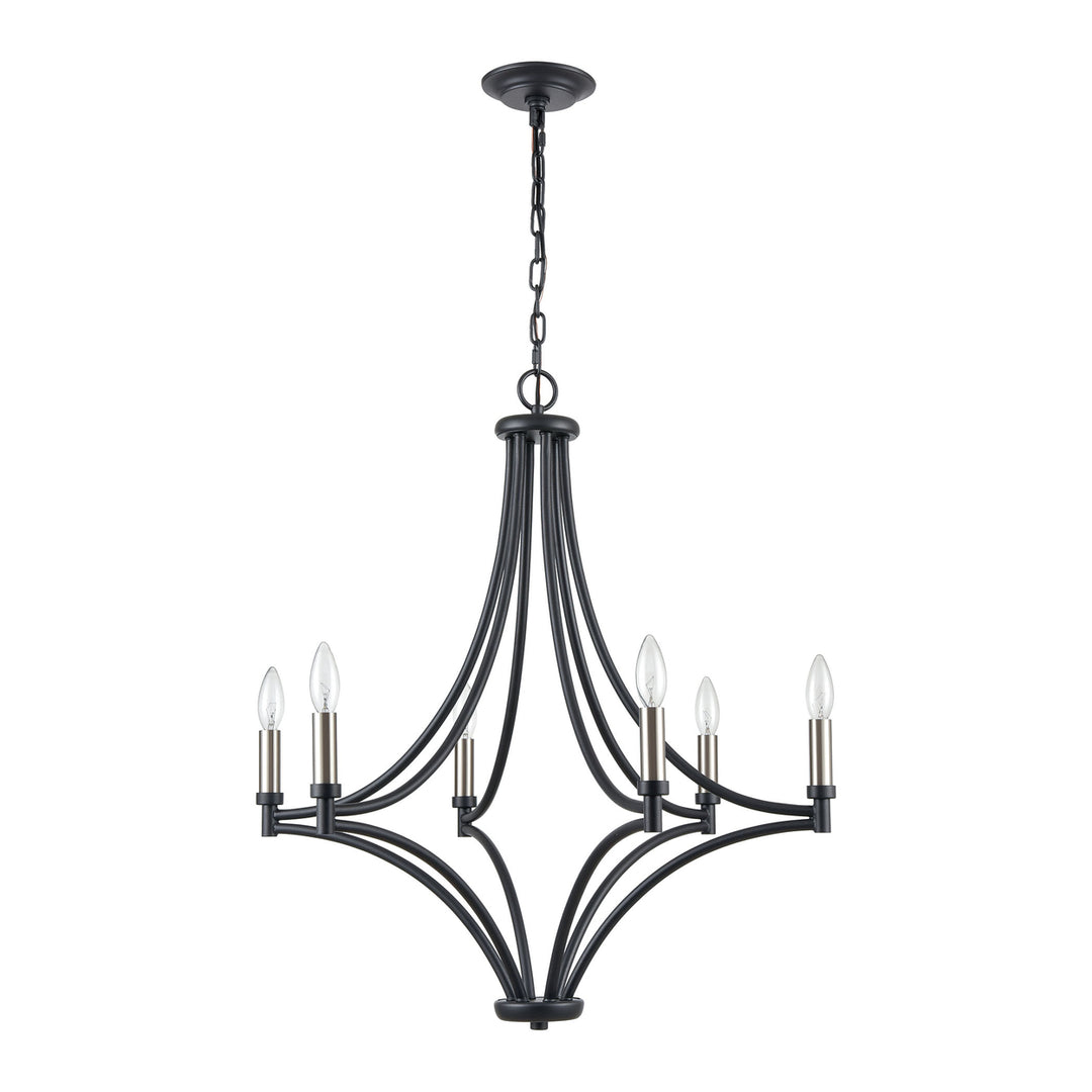 Spanish Villa 26 Wide 6-Light Chandelier - Charcoal Image 5