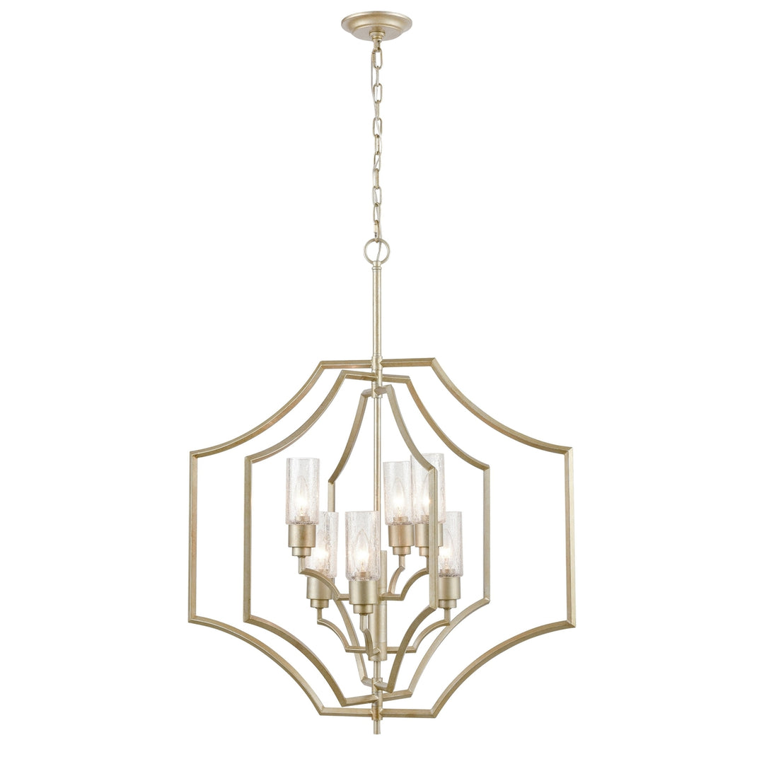 Cheswick 28 Wide 6-Light Chandelier - Aged Silver Image 1