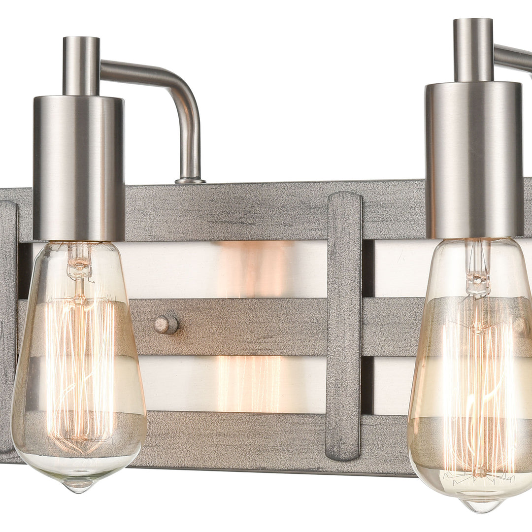 Brigantine 16 Wide 2-Light Vanity Light - Weathered Driftwood Image 4