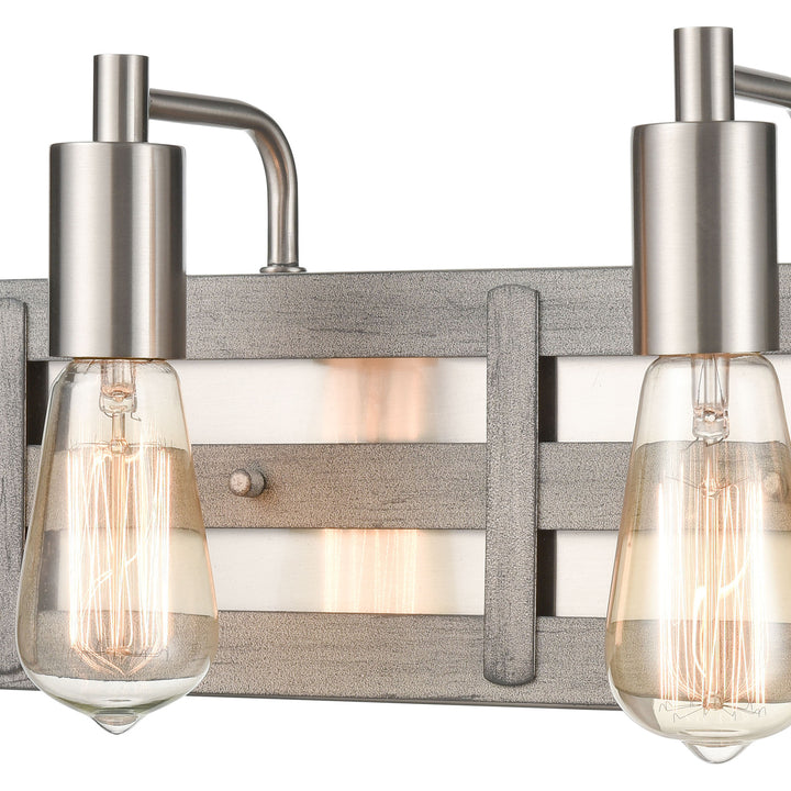 Brigantine 16 Wide 2-Light Vanity Light - Weathered Driftwood Image 4