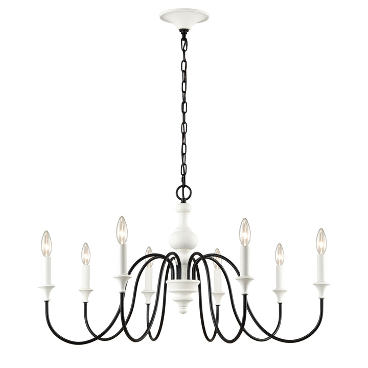 Val de Loire 36 Wide 8-Light Chandelier - White Image 1