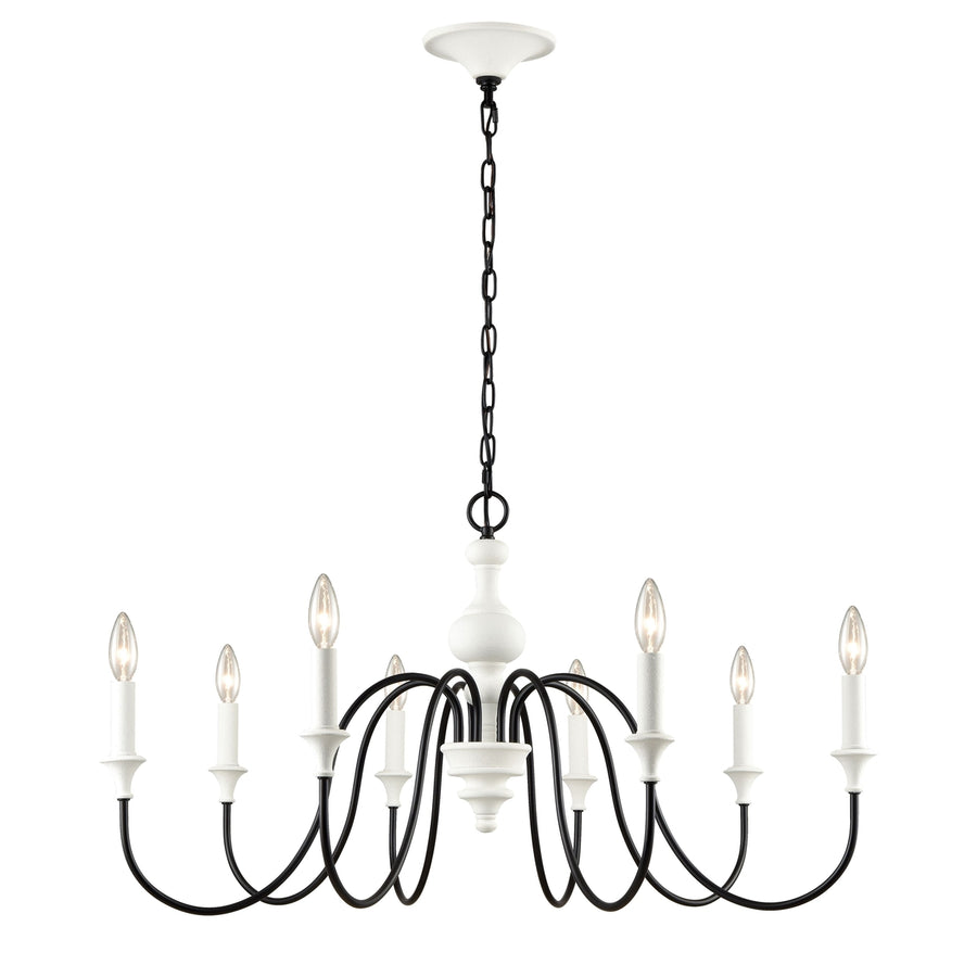 Val de Loire 36 Wide 8-Light Chandelier - White Image 1