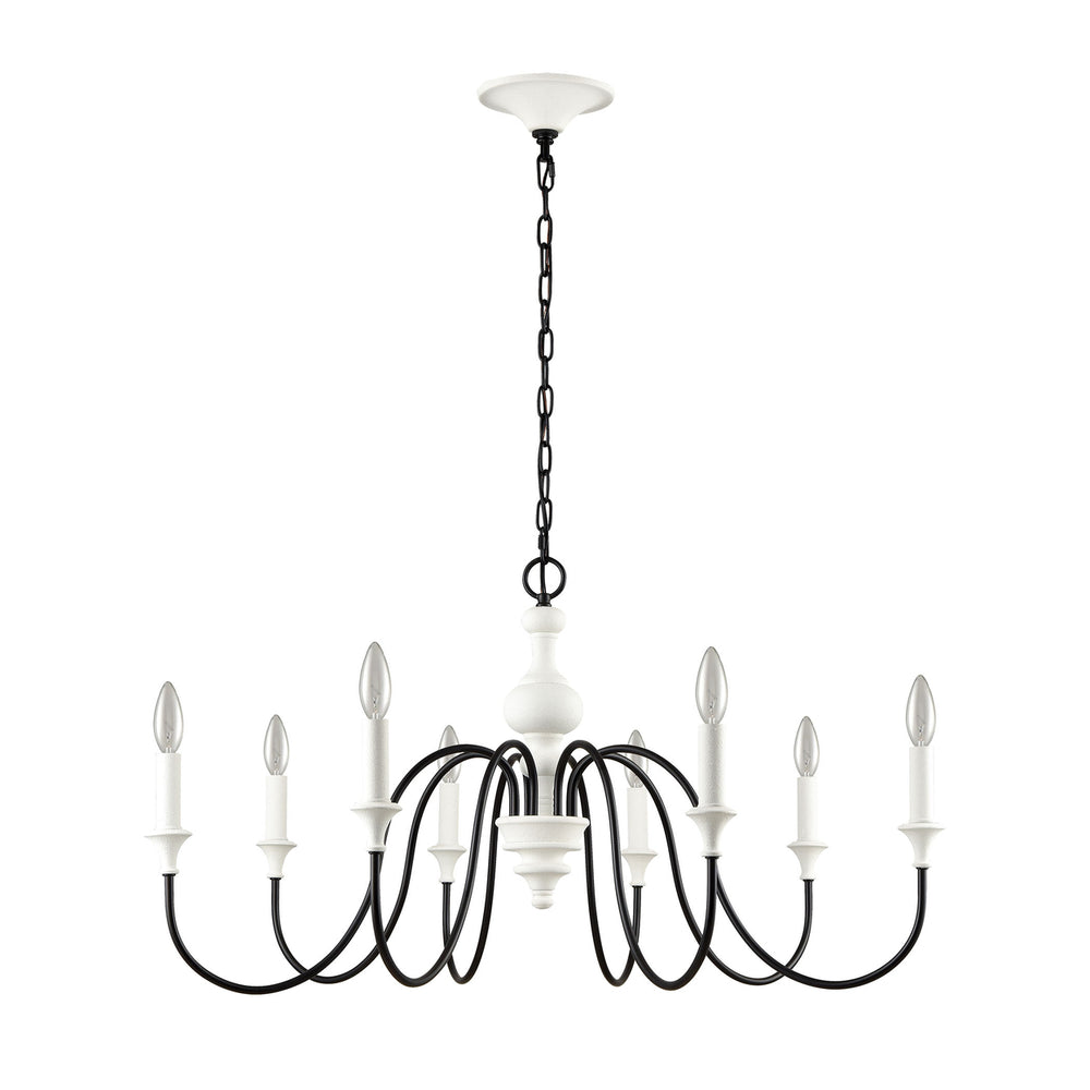 Val de Loire 36 Wide 8-Light Chandelier - White Image 2