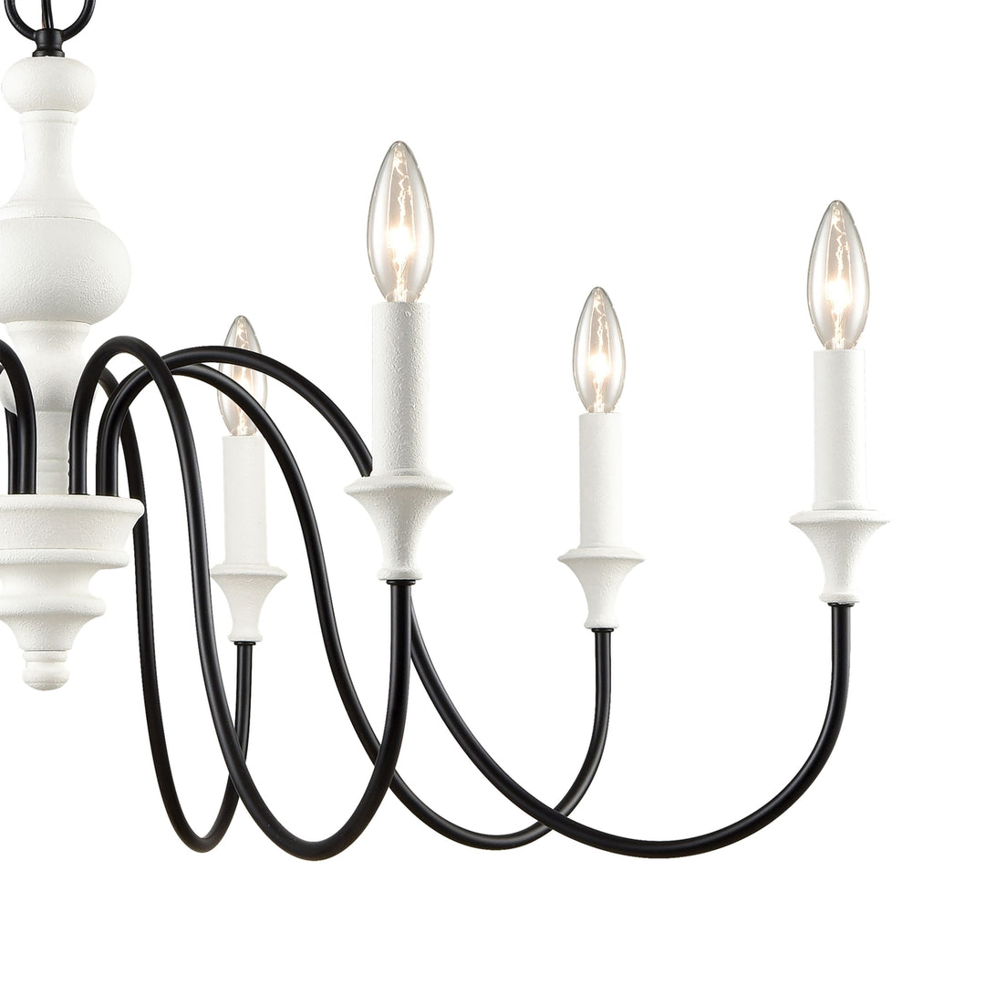 Val de Loire 36 Wide 8-Light Chandelier - White Image 3