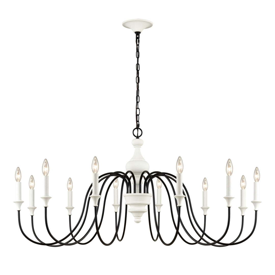 Val de Loire 48 Wide 12-Light Chandelier - White Image 1