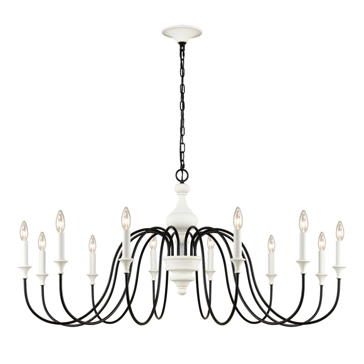 Val de Loire 48 Wide 12-Light Chandelier - White Image 1