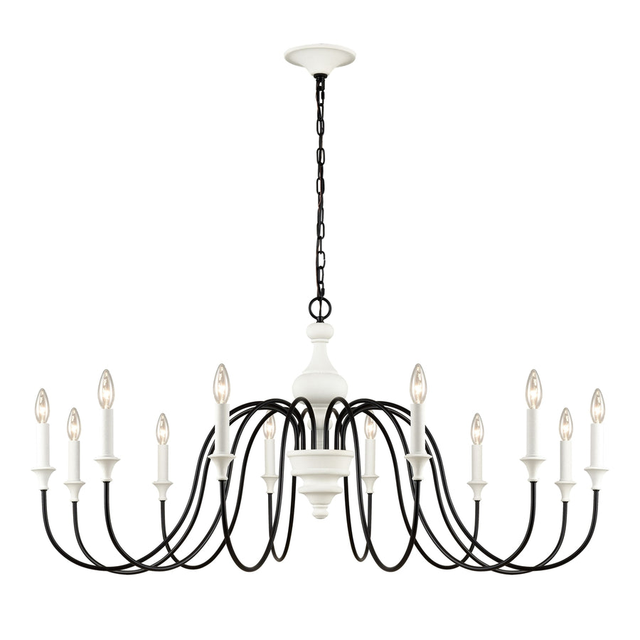 Val de Loire 48 Wide 12-Light Chandelier - White Image 1