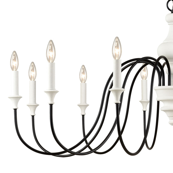 Val de Loire 48 Wide 12-Light Chandelier - White Image 3