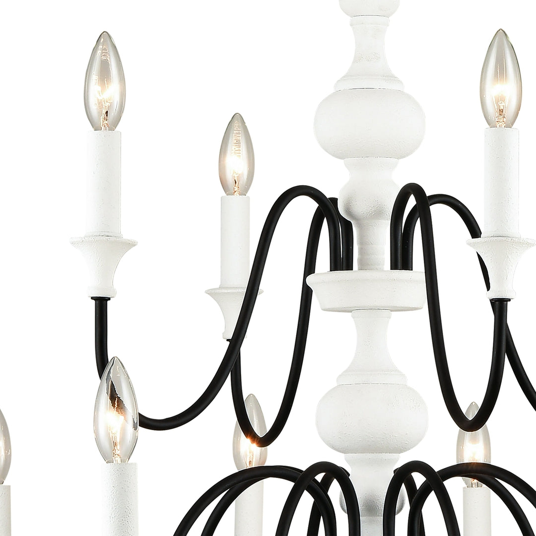 Val de Loire 36 Wide 12-Light Chandelier - White Image 3