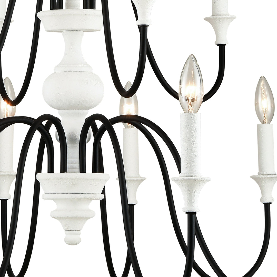 Val de Loire 36 Wide 12-Light Chandelier - White Image 4